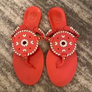 Jack Rogers coral jelly sandals